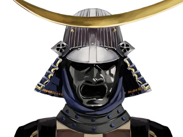 兜・目のくりぬかれた面頬
