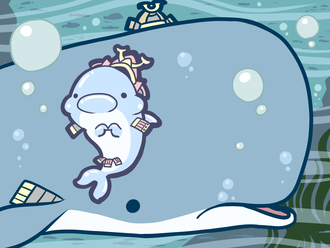 海の中でも