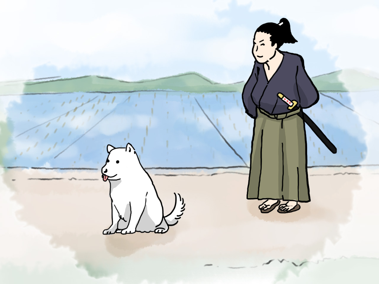のんびりと