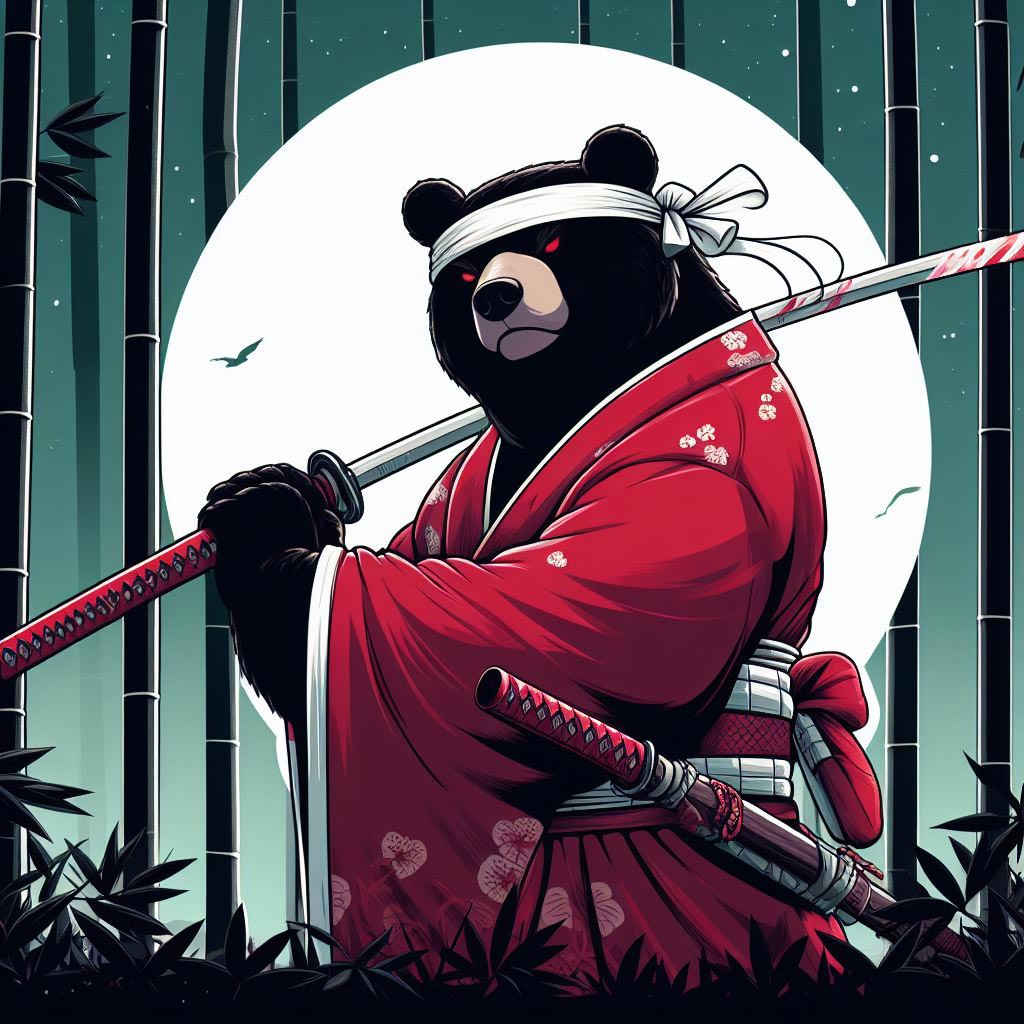 クマと日本刀