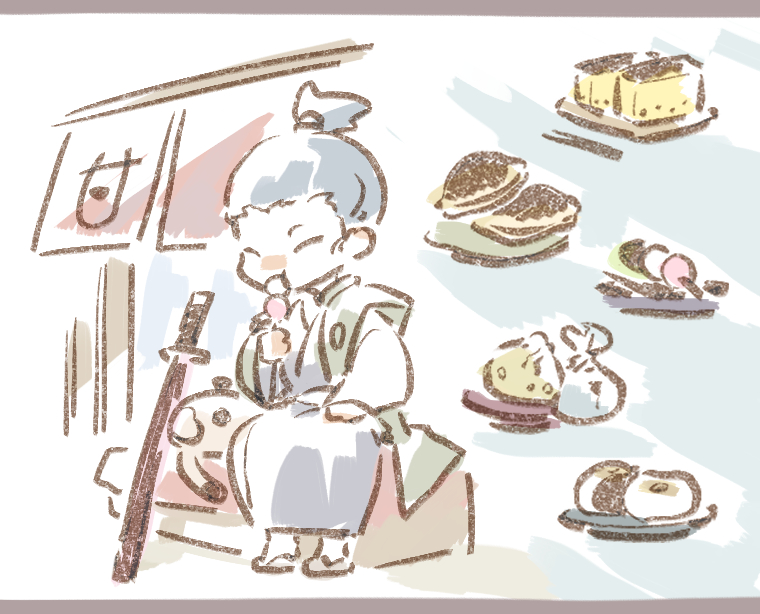 武士と甘味