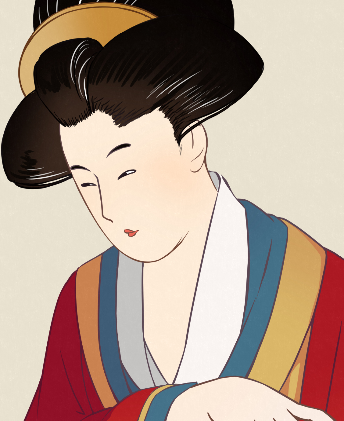 浮世絵風美人画